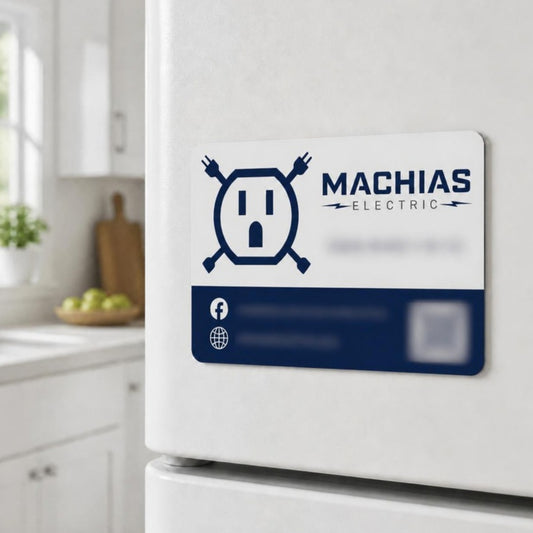 Client example: electrician fridge magnet