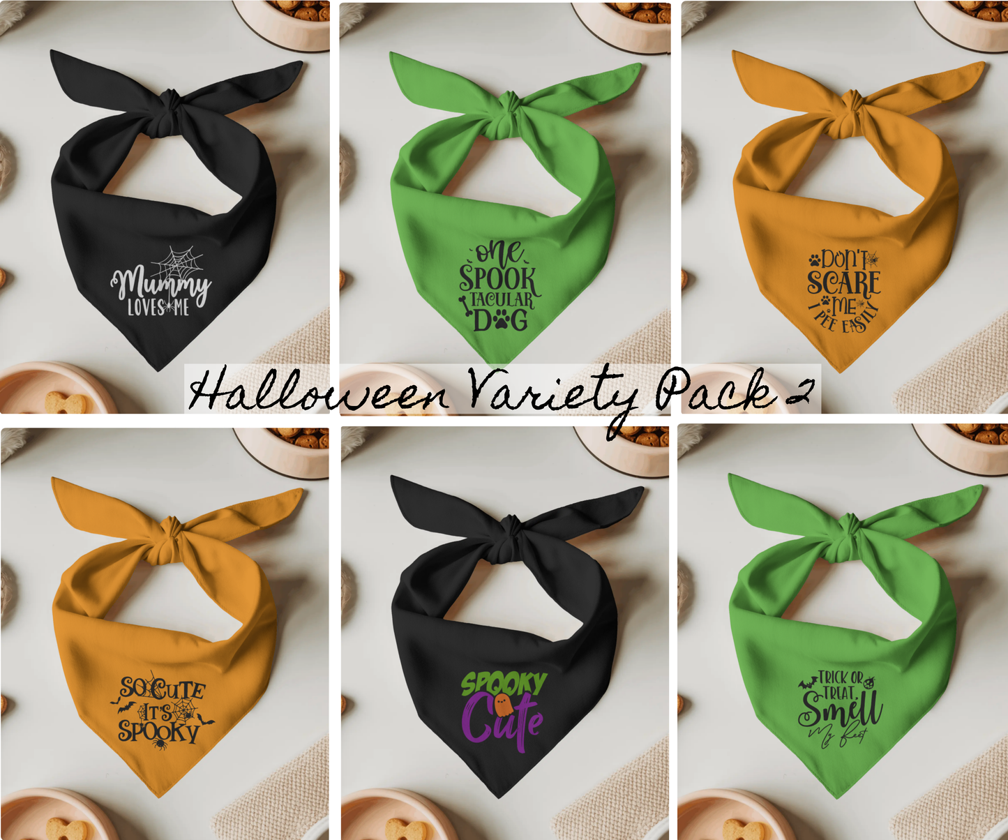 Happy Pooch Bandanna — Variety of sayings