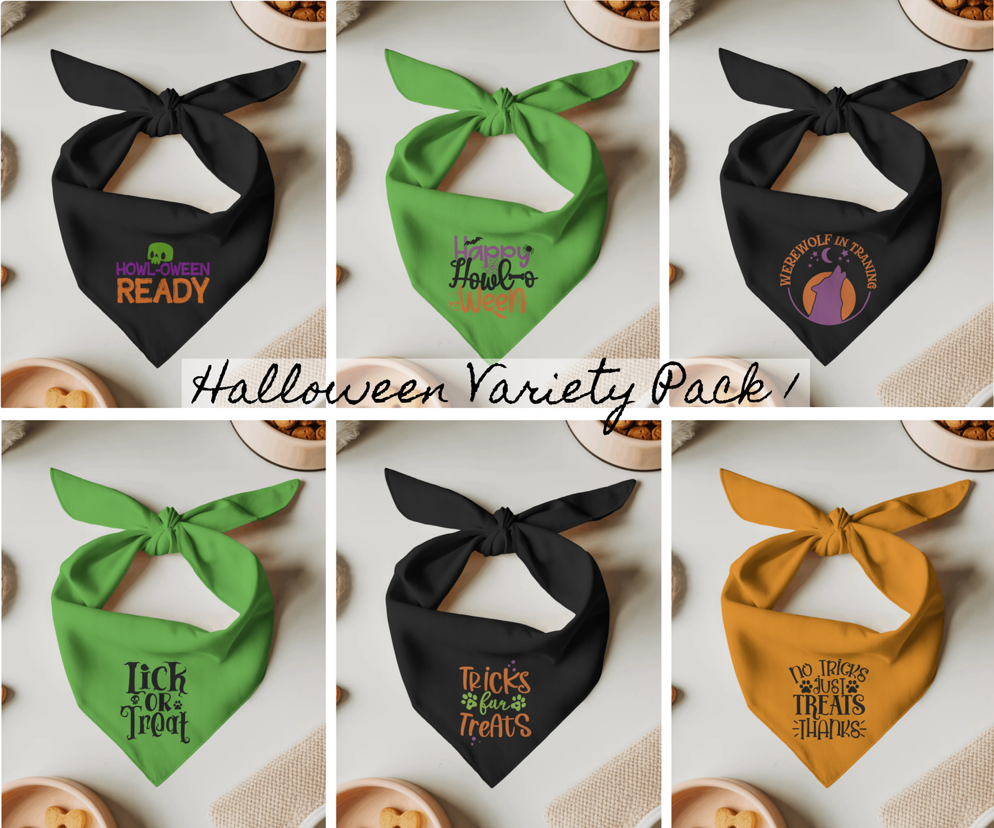 Happy Pooch Bandanna — Variety of sayings