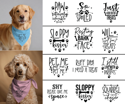 Happy Pooch Bandanna — Variety of sayings