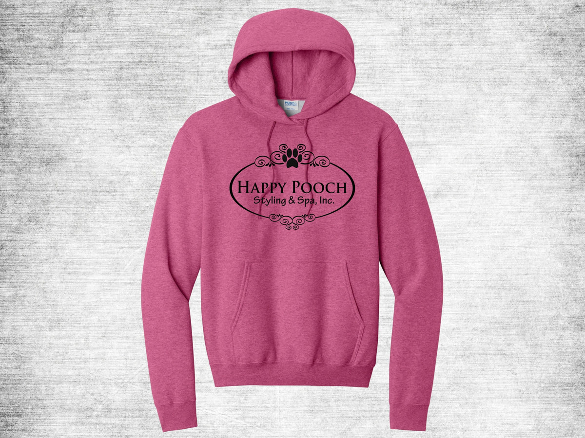 Happy Pooch Logo Hoodie - Heather Sangria