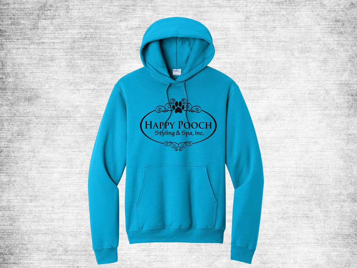 Happy Pooch Logo Hoodie - Neon Blue
