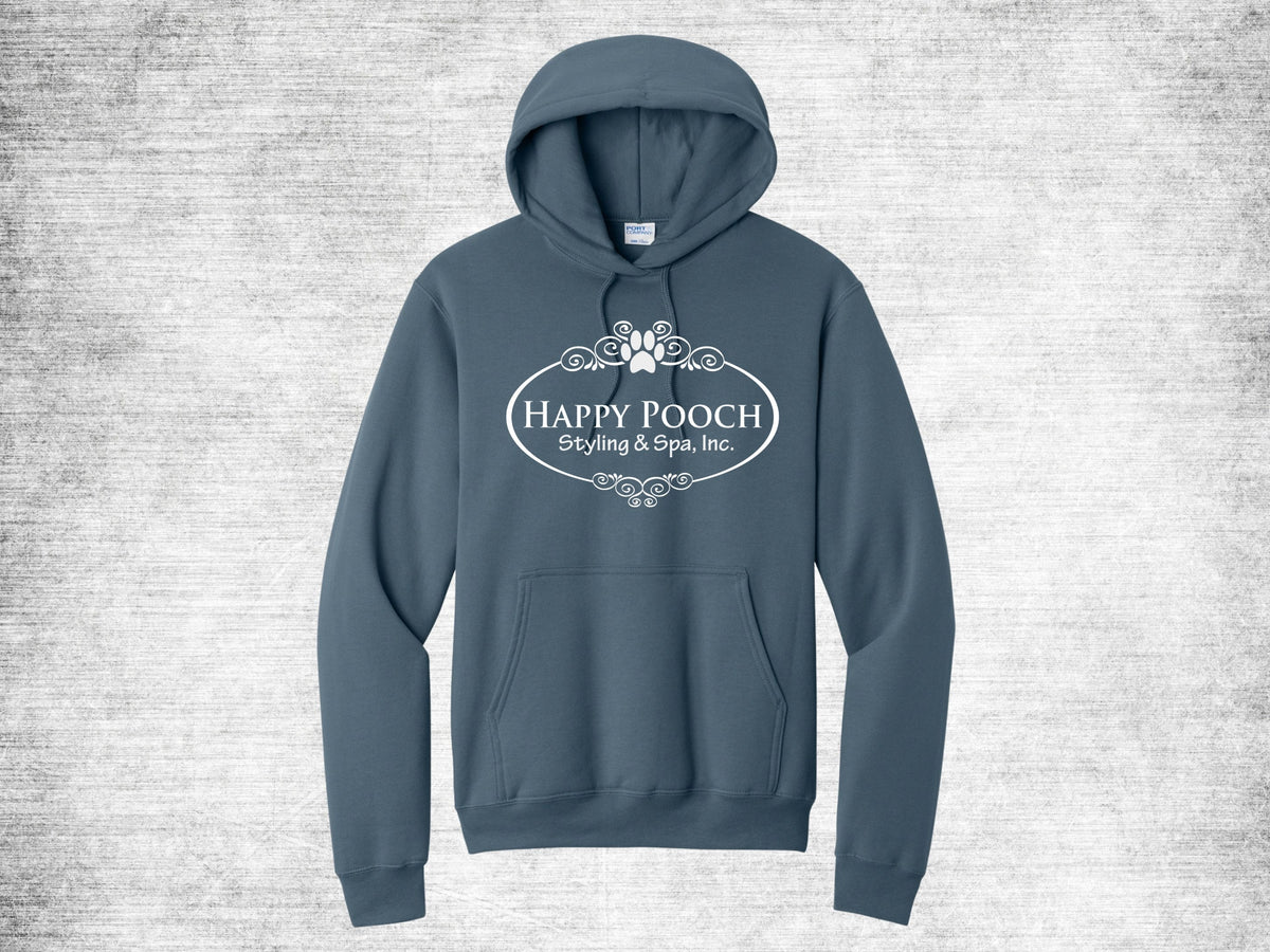 Happy Pooch Logo Hoodie - Steel Blue