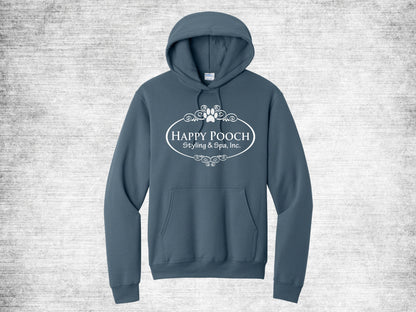 Happy Pooch Logo Hoodie - Steel Blue