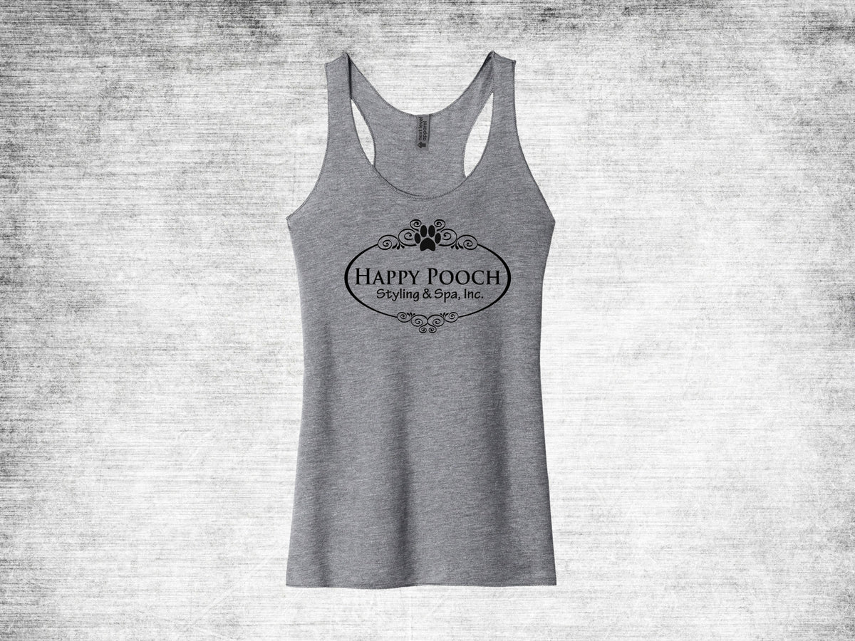 Happy Pooch Racerback Tank - Premium Heather