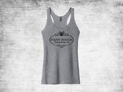 Happy Pooch Racerback Tank - Premium Heather