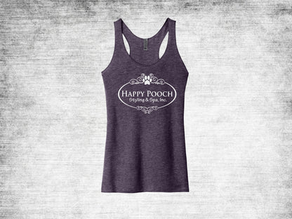 Happy Pooch Racerback Tank - Vintage Purple